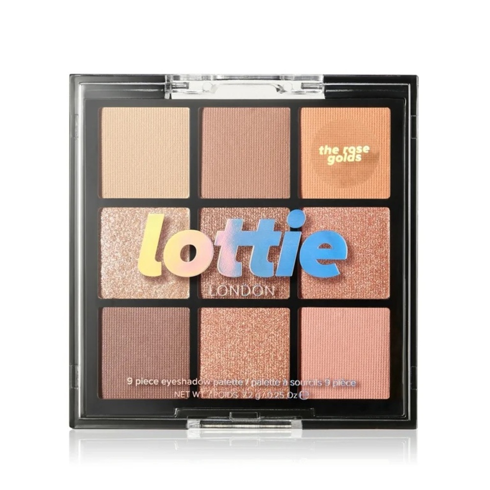 Lottie London 9 Pan Eyeshadow‎ Palette - The Rose Golds